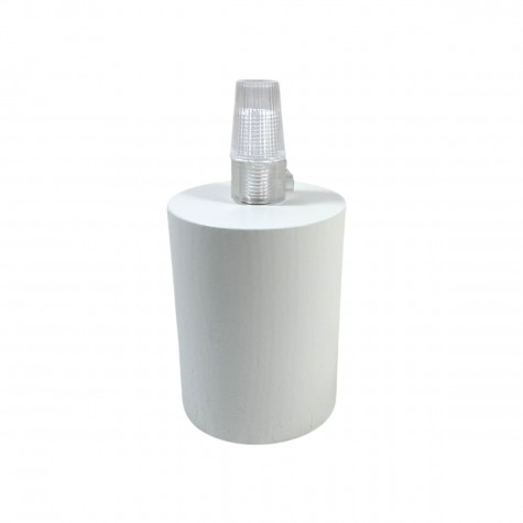 Accessoire pour abat-jour -  KIT Douille E27  - Bois blanc simple (pour ampoule déco)