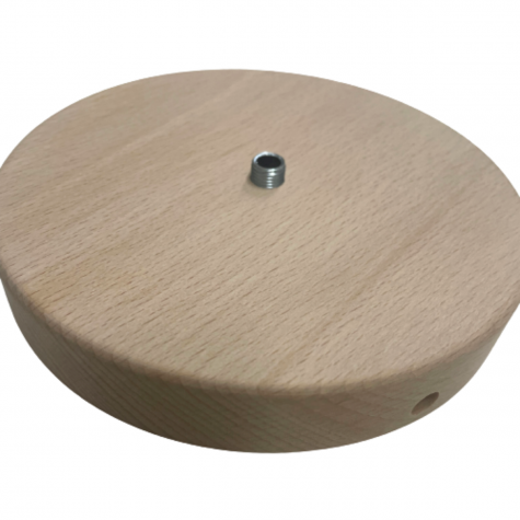 Accessoire pour abat-jour - Socle en bois "Stromboli" - Hêtre des Vosges - diamètre de 15 cm