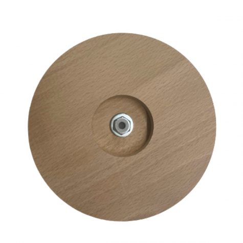 Accessoire pour abat-jour - Socle en bois "Vulcano" - Hêtre des Vosges - diamètre de 20 cm