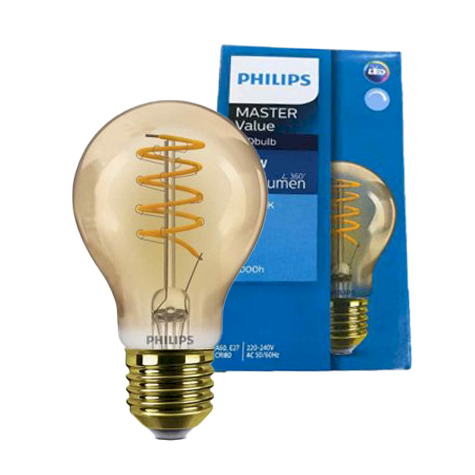 Ampoule vintage standard filament spirale - ⌀ 6 - PHILIPS - E27