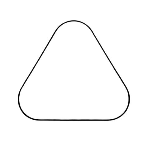 Carcasse abat-jour - Triangle nu coins arrondis 18 cm
