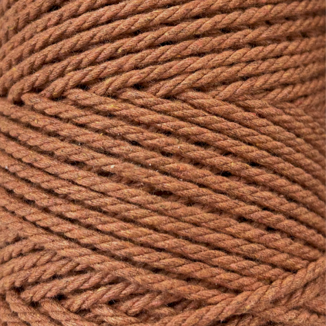 Habillage  - fil de coton Macramé - 2 mm - Terracotta / 100 M