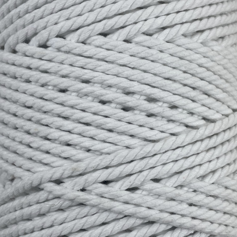 Habillage  - fil de coton Macramé - 3 mm - Couleur blanc / 100 M