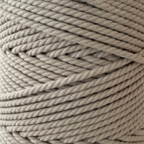 Habillage  - fil de coton Macramé - 3 mm - Couleur lin / 100 M