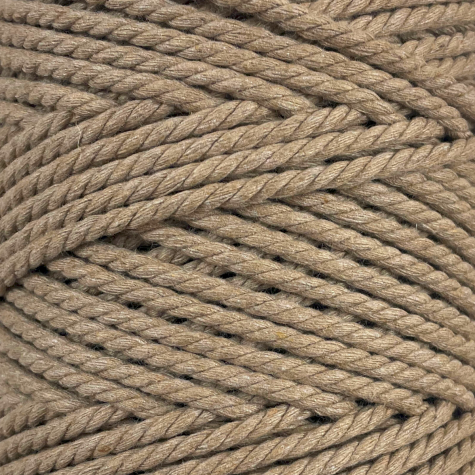 Habillage  - fil de coton Macramé - 3 mm - Couleur sable / 100 M