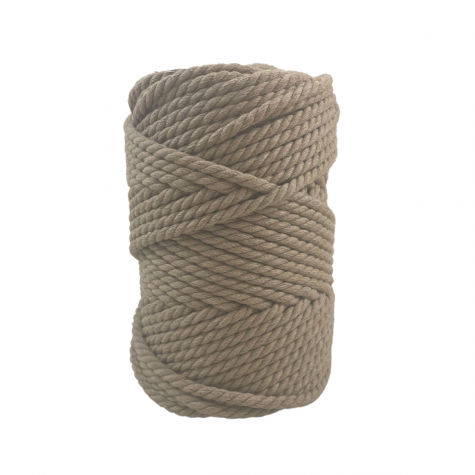 Habillage  - fil de coton Macramé - 5 mm - Couleur sable / 50 M