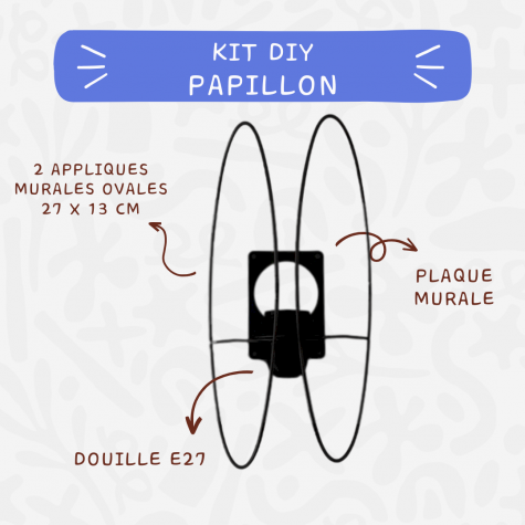 Kit Carcasse d'abat-jour -  DIY - Papillon