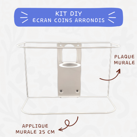 Kit Carcasse d'abat-jour - Exclusivité - Kit DIY - Ecran coins arrondis 25 cm