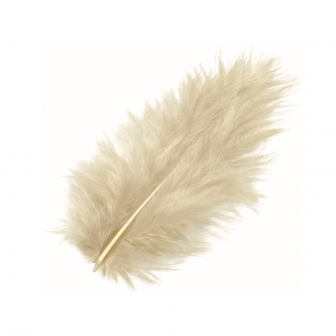 Loisirs créatif -  plumes marabout - Beige  - 15 pièces