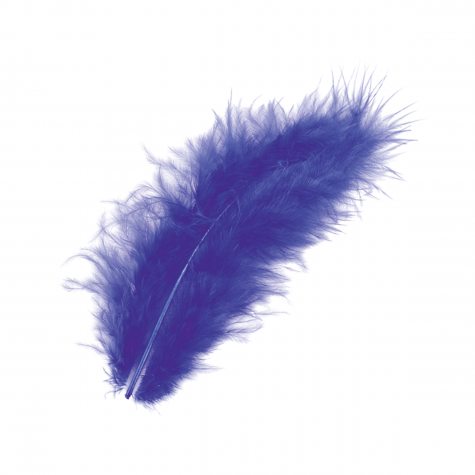 Loisirs créatif -  plumes marabout - Bleu pervenche - 15 pièces