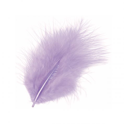 Loisirs créatif -  plumes marabout -Lilas - 15 pièces