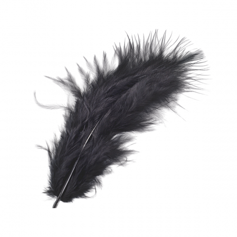 Loisirs créatif -  plumes marabout - Noir - 15 pièces