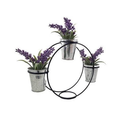 Maison et Jardin - Décoration intérieur - Support à plantes LAVANDE (pots fournis)